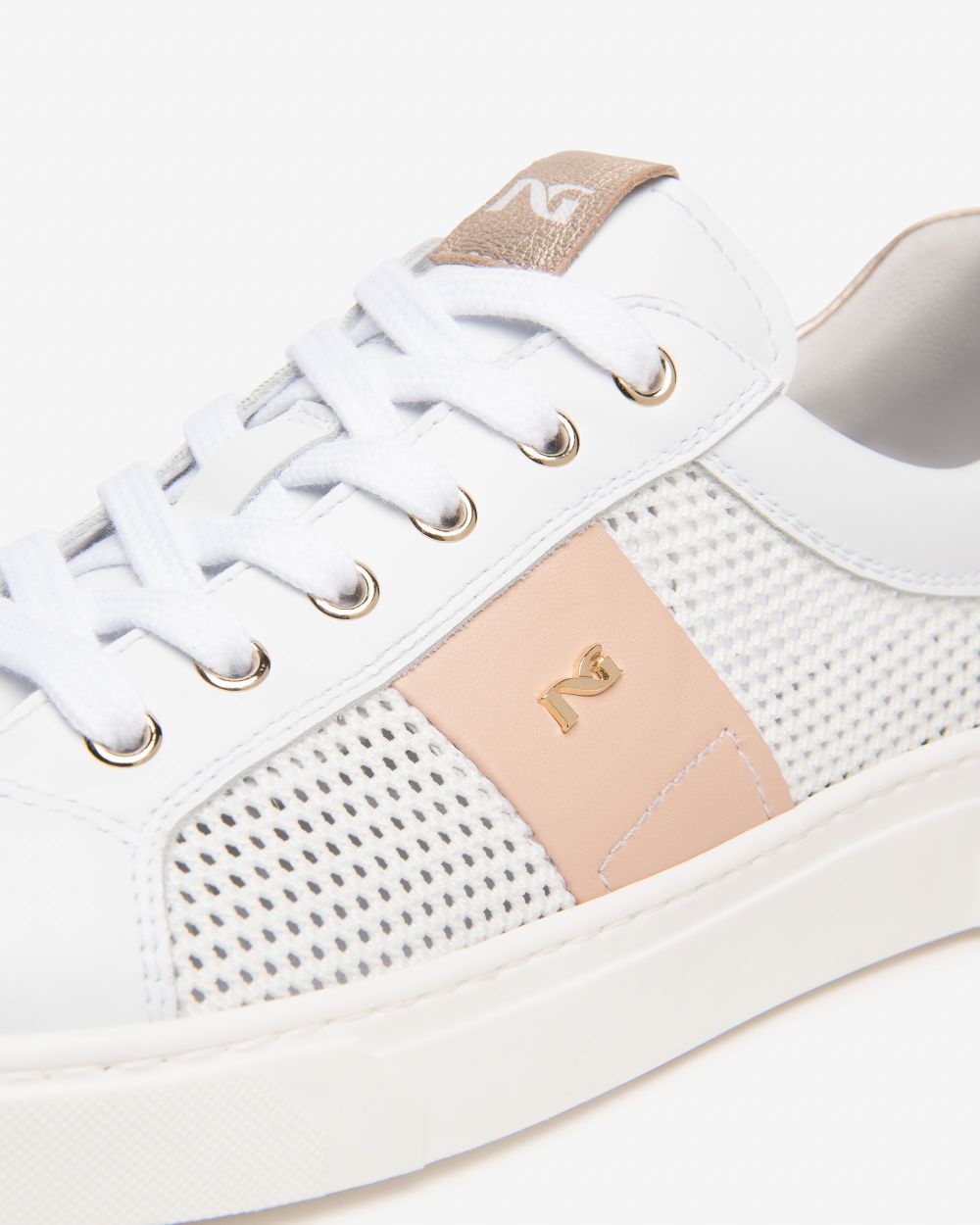 E615250D_707 Sneakers Donna in Pelle e Materiale Tecnico NeroGiardini