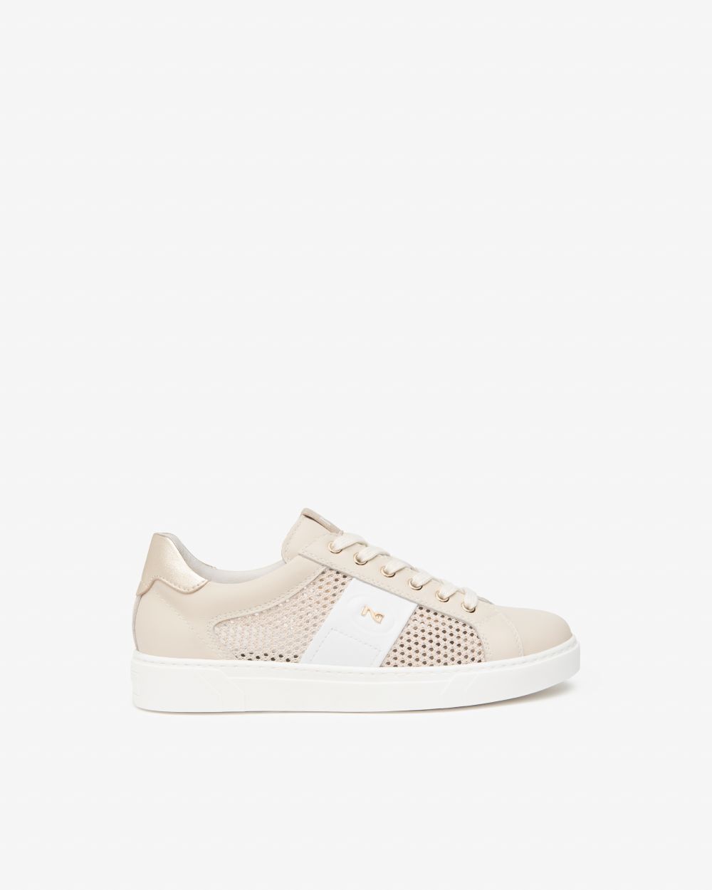 E615250D_710 Sneakers Donna in Pelle e Materiale Tecnico NeroGiardini