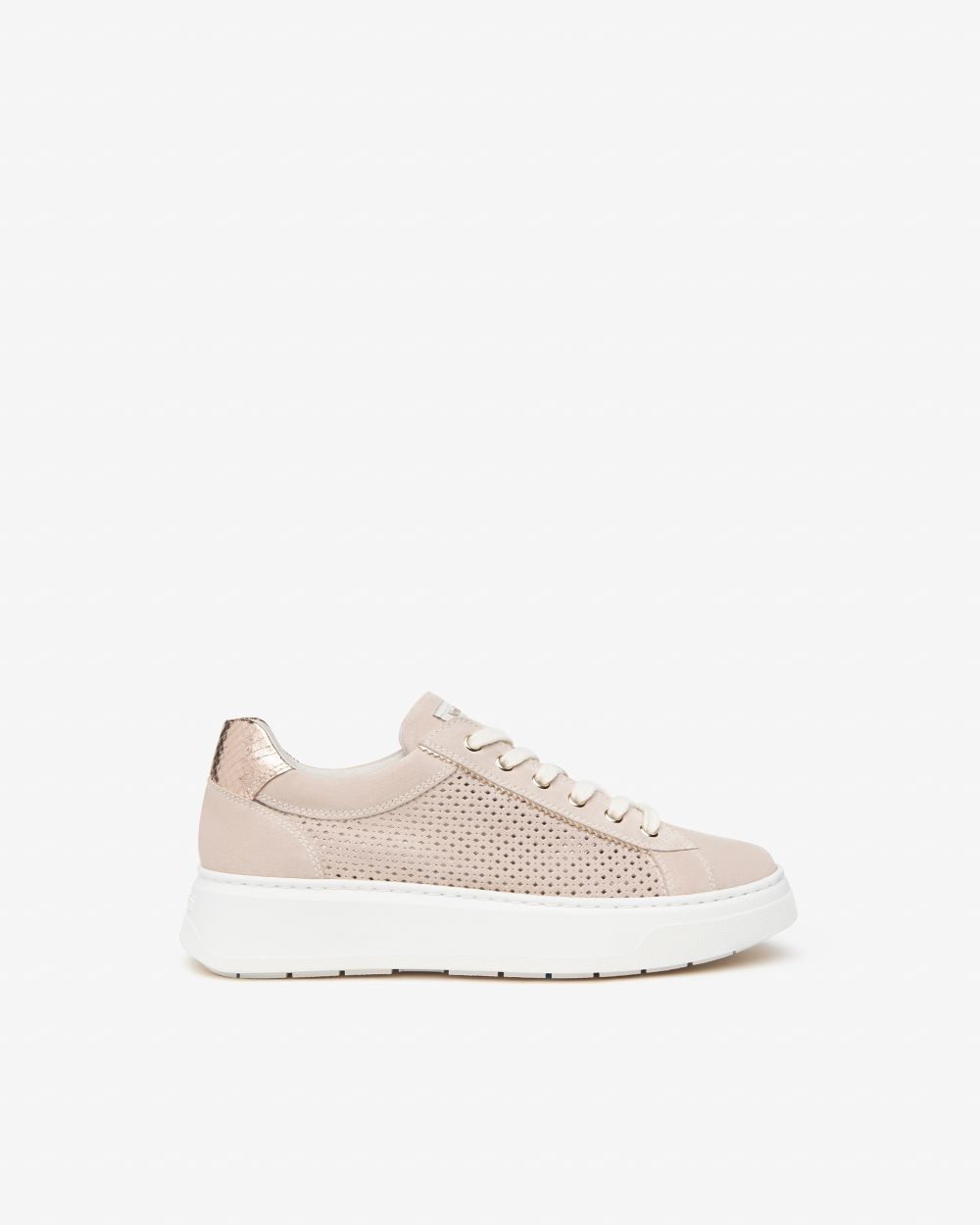 E615273D_677 Sneakers Donna in Suede e Materiale Tecnico NeroGiardini