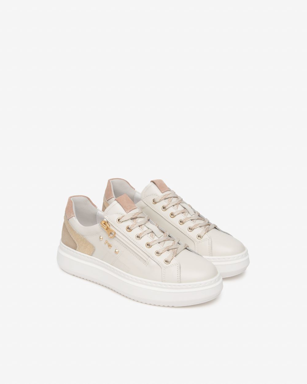 E615285D_713 Sneakers Donna in Pelle e Suede NeroGiardini