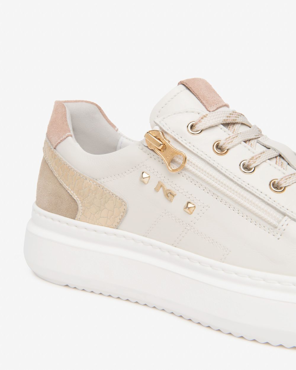 E615285D_713 Sneakers Donna in Pelle e Suede NeroGiardini