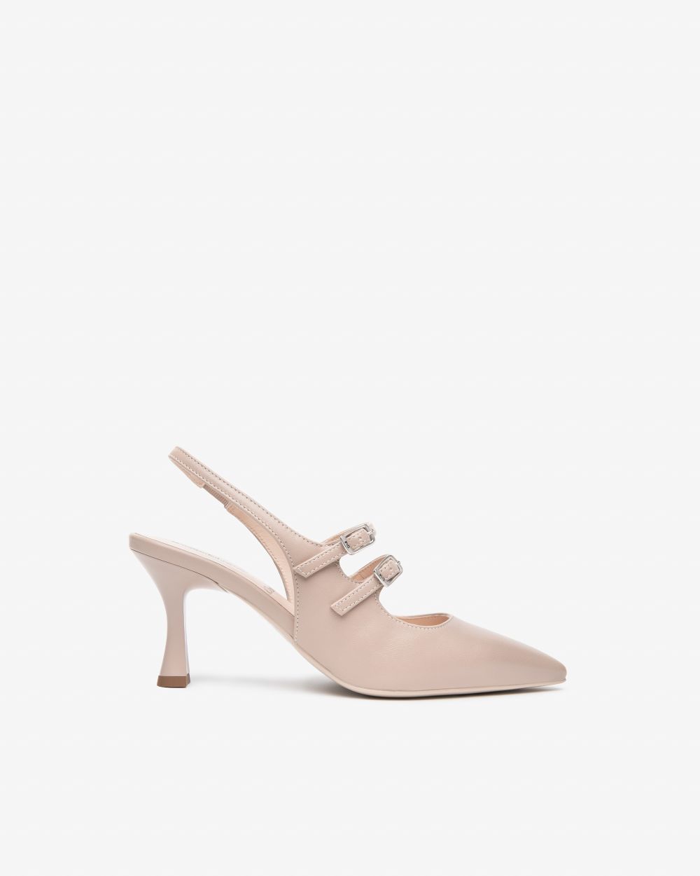 E615410DE_677 Sling-Back Donna in Pelle NeroGiardini
