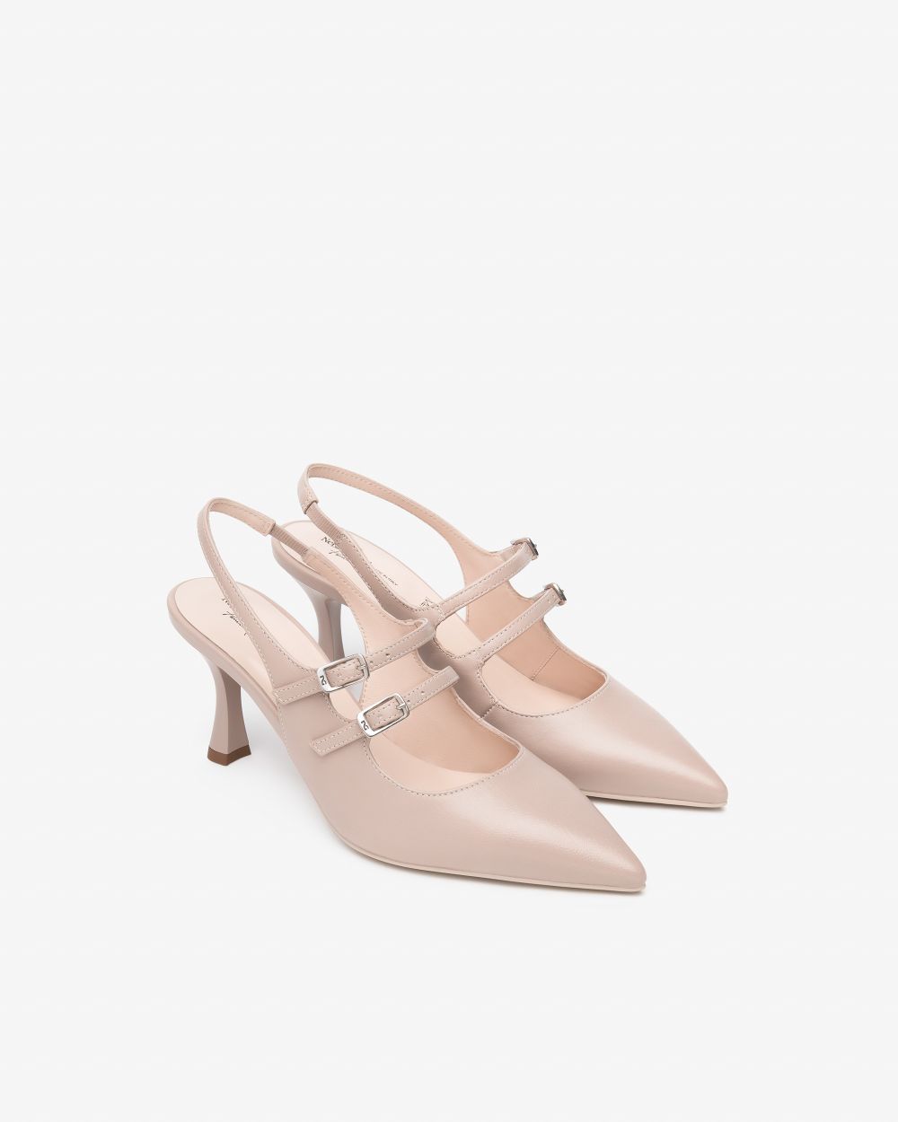 E615410DE_677 Sling-Back Donna in Pelle NeroGiardini