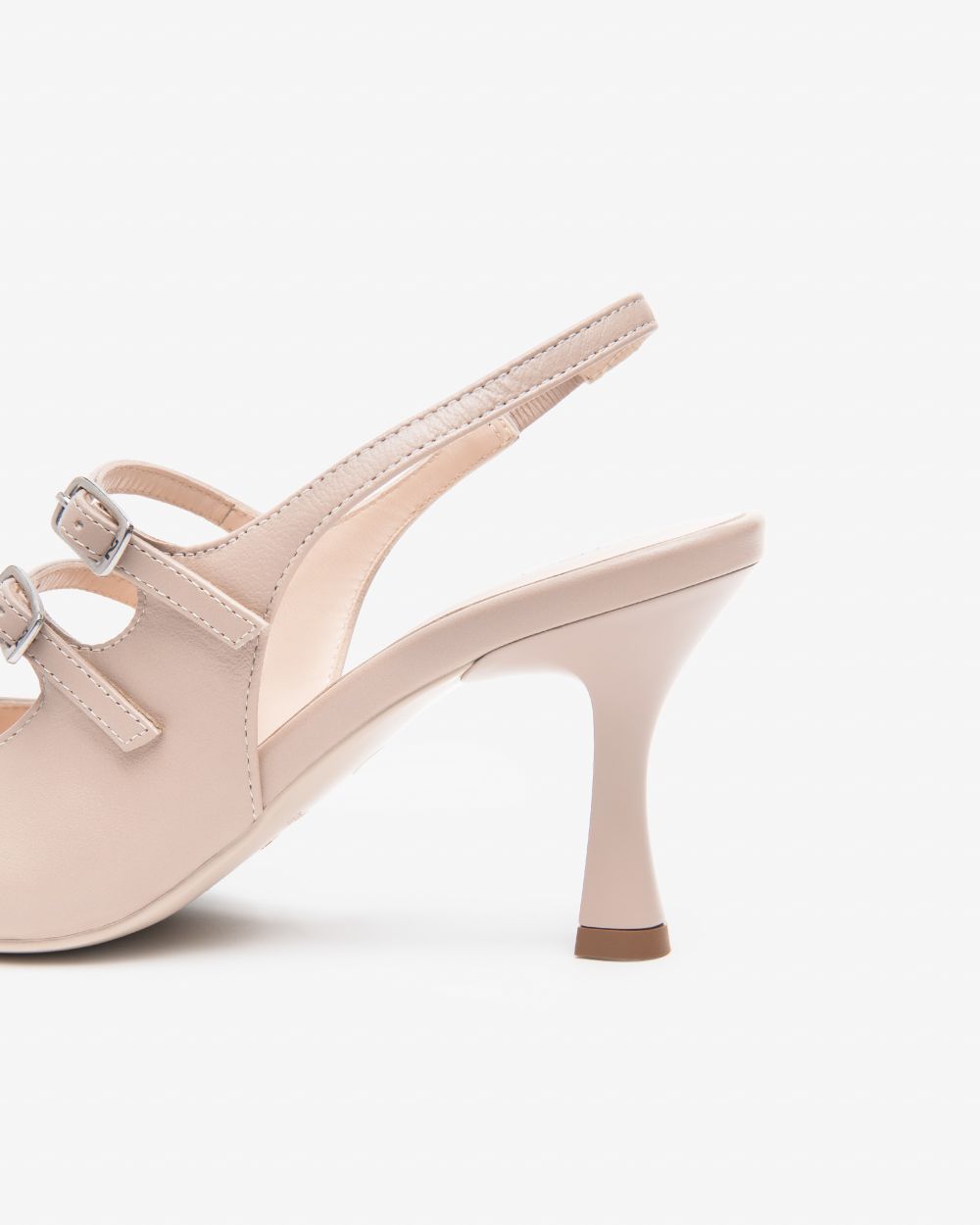 E615410DE_677 Sling-Back Donna in Pelle NeroGiardini