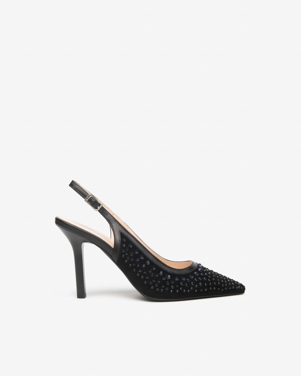 E615431DE_100 Sling-Back Donna in Pelle NeroGiardini