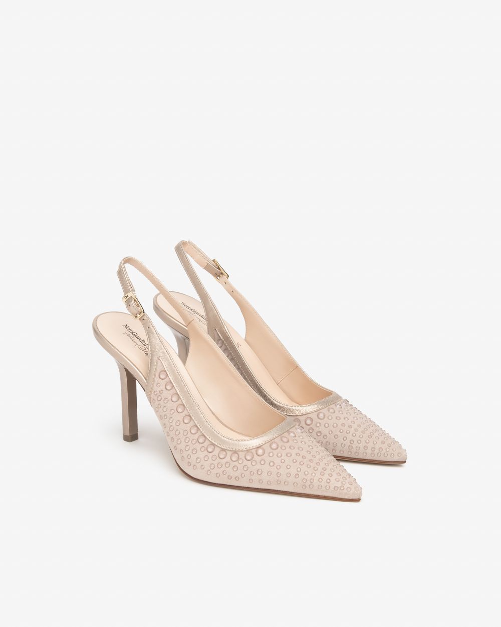 E615431DE_677 Sling-Back Donna in Pelle NeroGiardini
