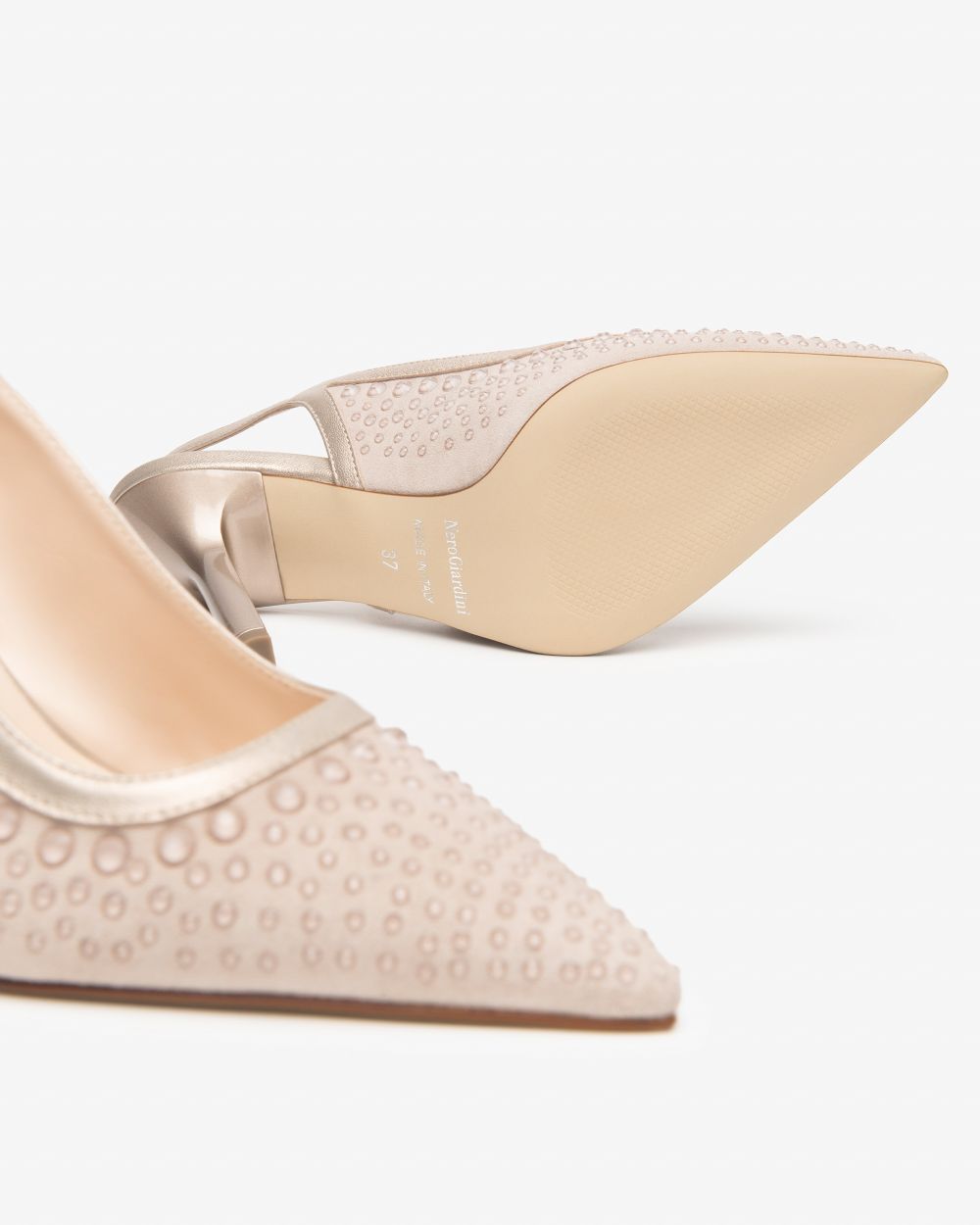 E615431DE_677 Sling-Back Donna in Pelle NeroGiardini