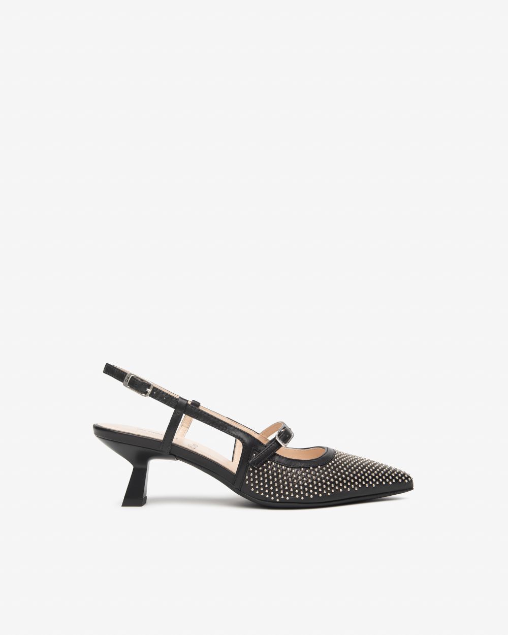 E615474D_100 Sling-Back Donna in Pelle NeroGiardini