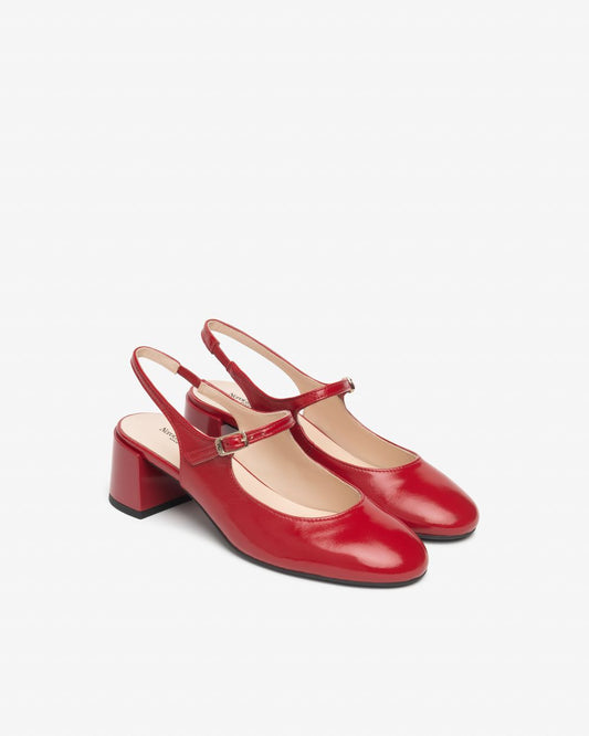E615510D_616 Sling-Back Donna in Pelle NeroGiardini