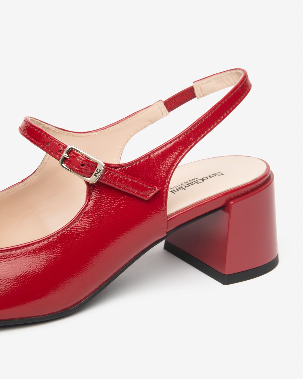 E615510D_616 Sling-Back Donna in Pelle NeroGiardini