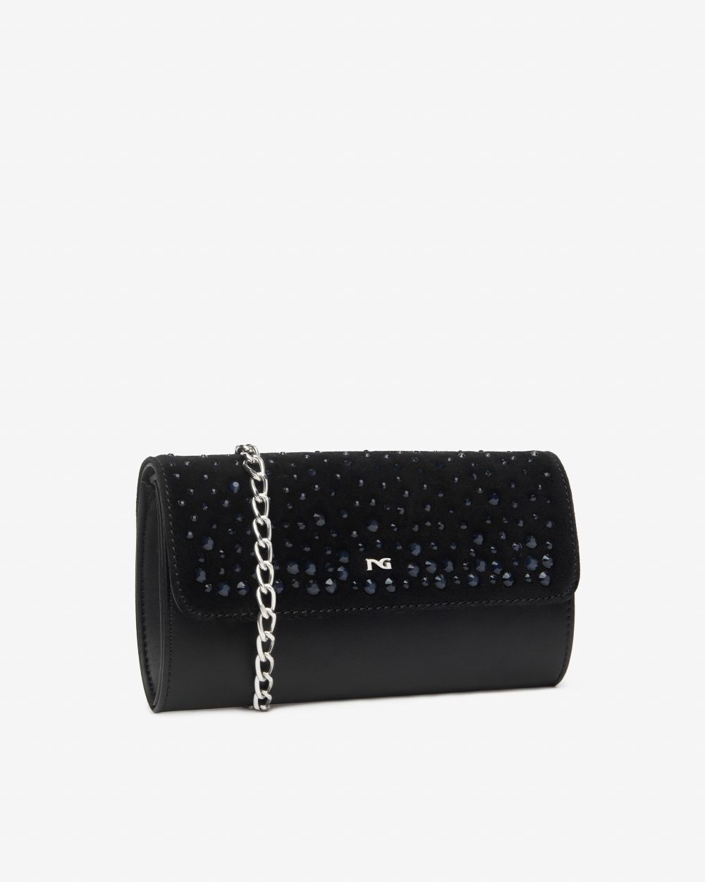 E644122DE_100 Pochette da Donna in Pelle NeroGiardini