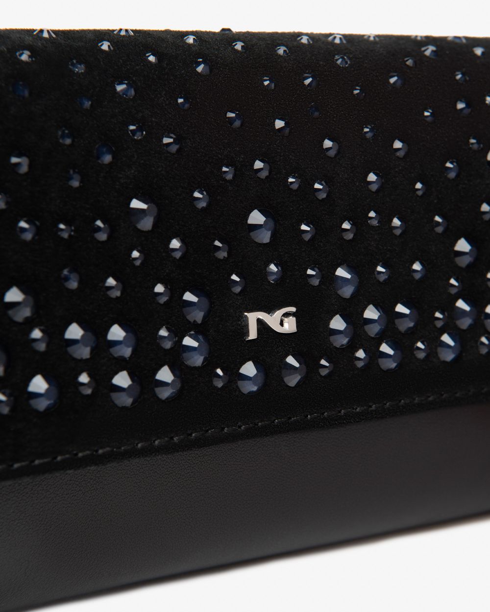 E644122DE_100 Pochette da Donna in Pelle NeroGiardini