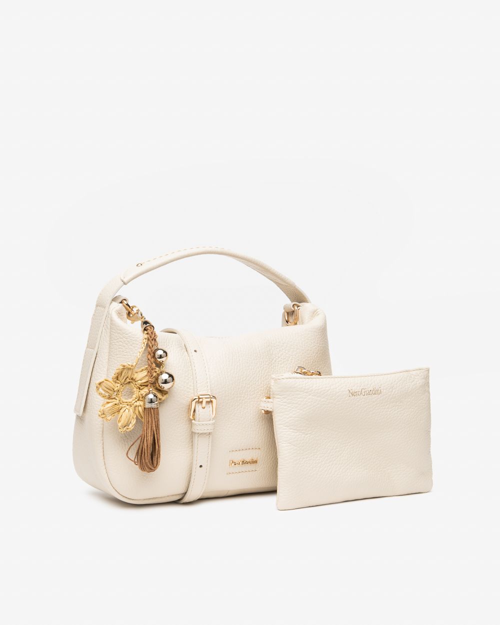 E644143D_704 Borsa Hobo da Donna in Pelle NeroGiardini