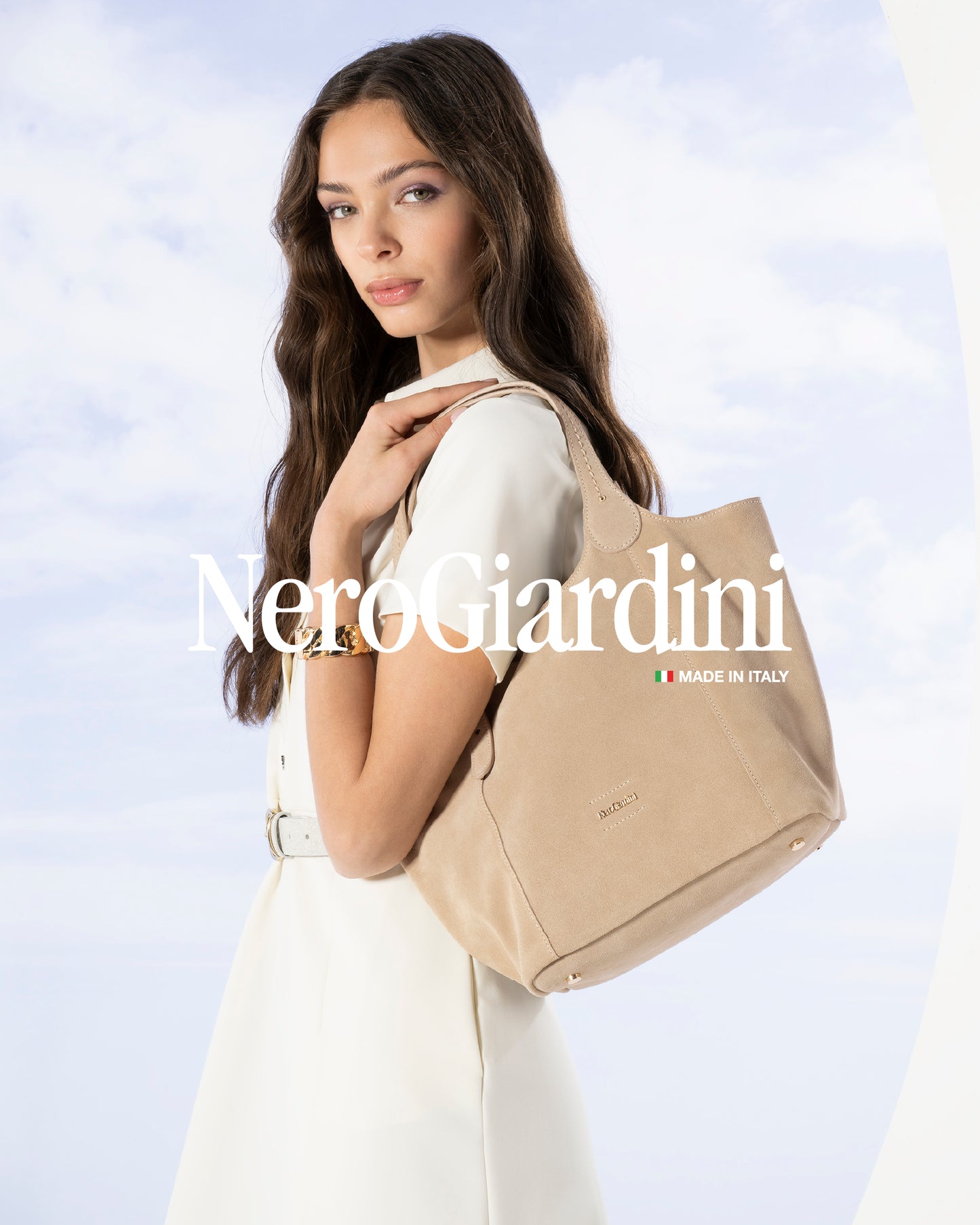 E644145D_421 Borsa a Spalla da Donna in Camoscio NeroGiardini