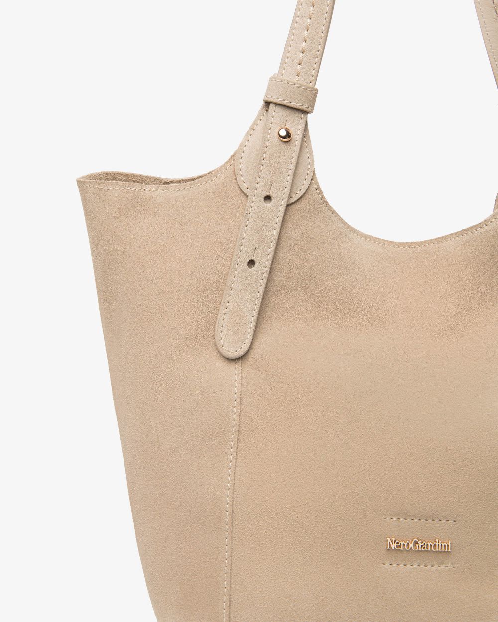 E644145D_421 Borsa a Spalla da Donna in Camoscio NeroGiardini
