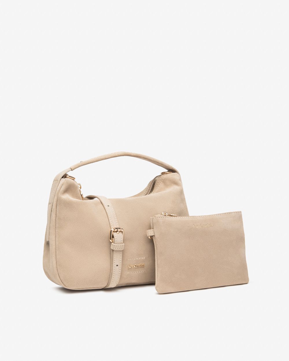 E644146D_421 Borsa Hobo da Donna in Camoscio NeroGiardini