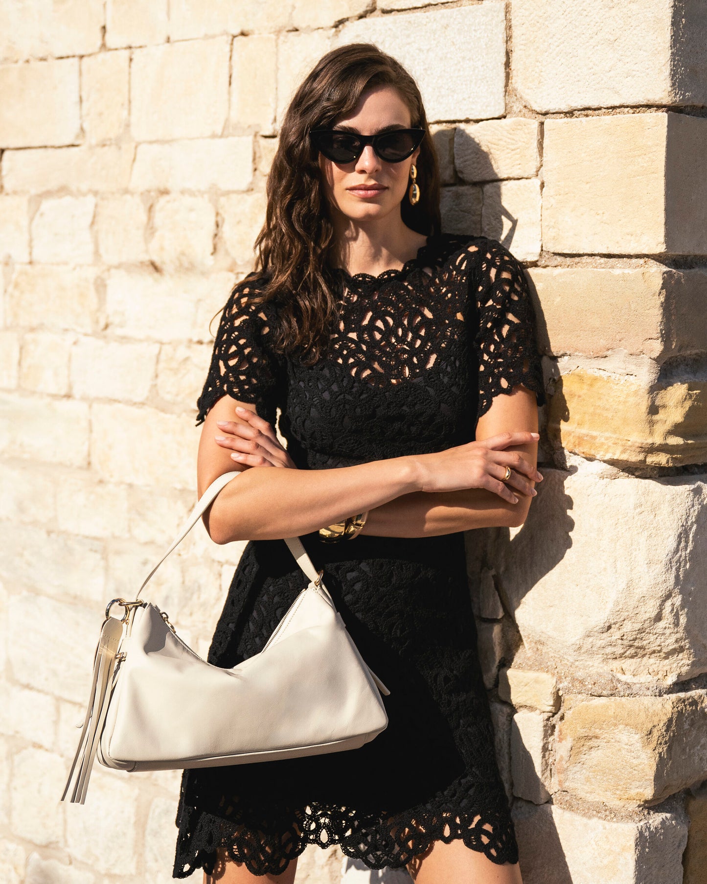 E644153D_704 Borsa Hobo da Donna in Pelle NeroGiardini