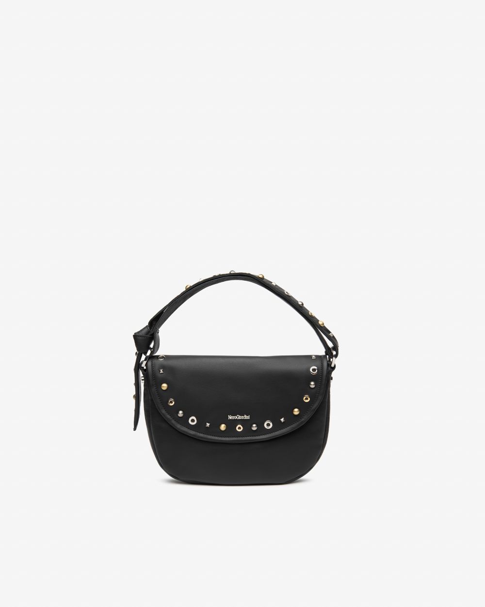 E644171D_100 Borsa Hobo da Donna in Pelle NeroGiardini