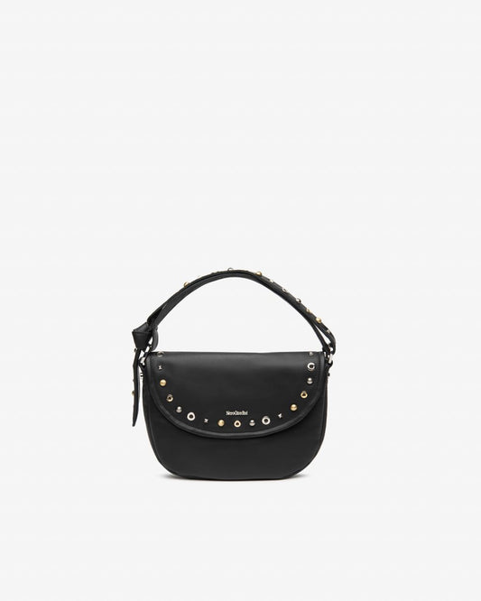 E644171D_100 Borsa Hobo da Donna in Pelle NeroGiardini
