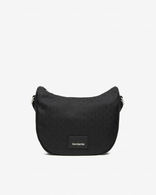 E644210D_100 Borsa a Tracolla da Donna in Materiale Tecnico NeroGiardini