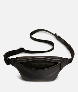 Belt bag in pelle nera