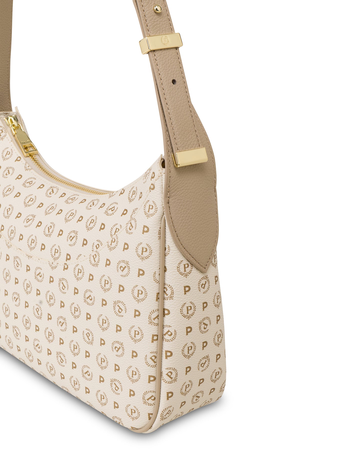 Pollini Hobo Bag Heritage In Soft Relief Avorio/ghiaccio