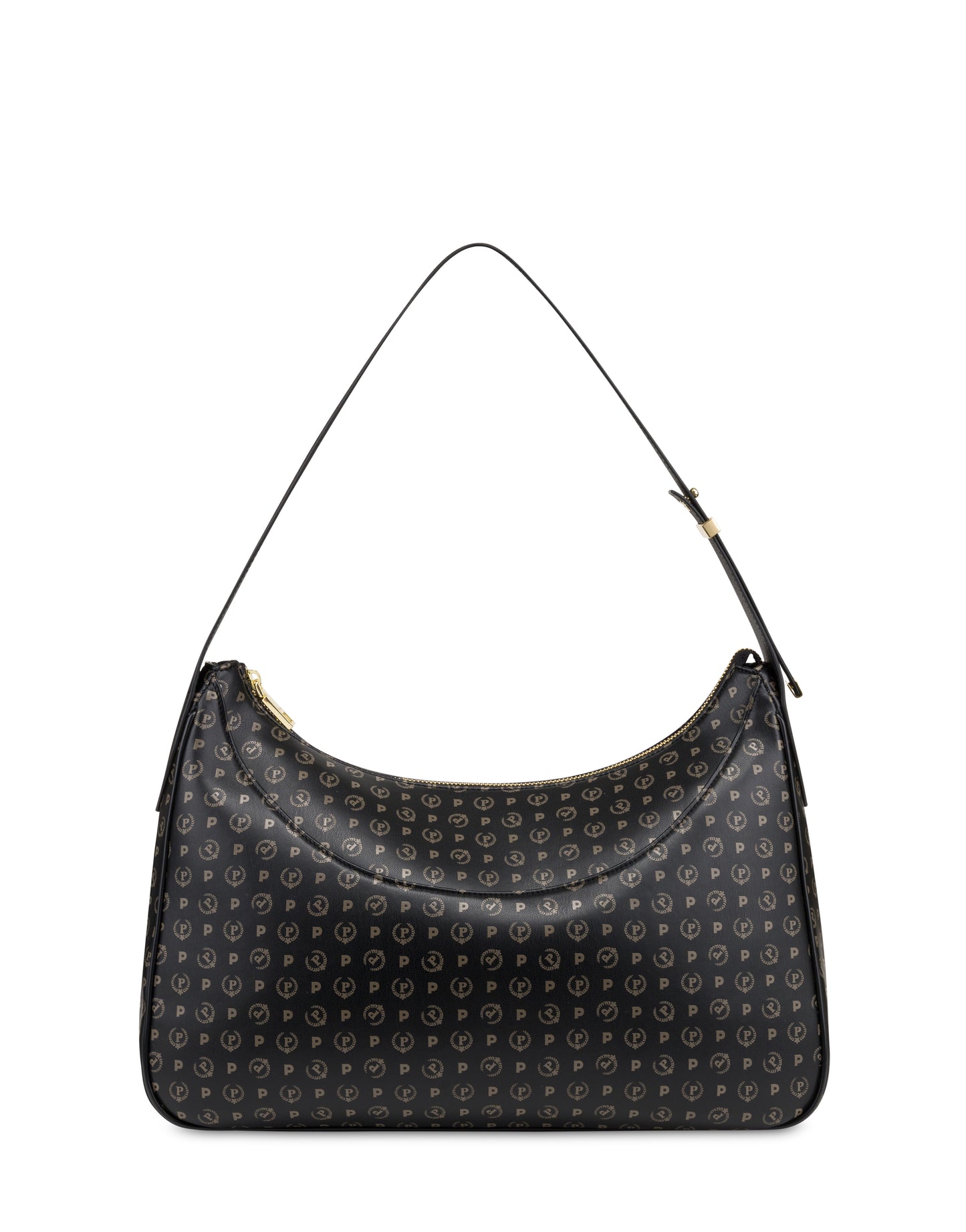 Pollini Linea Heritage Hobo Bag Heritage In Soft Relief Nero/nero