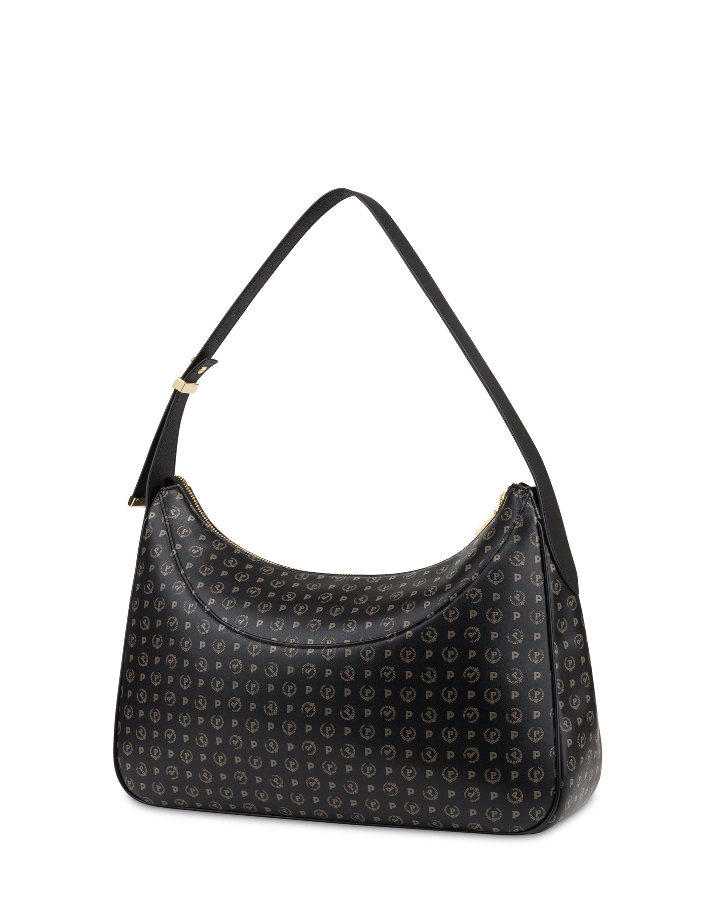 Pollini Linea Heritage Hobo Bag Heritage In Soft Relief Nero/nero