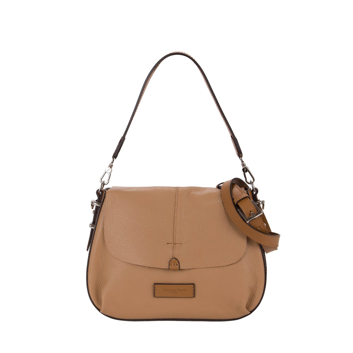 Borsa a Spalla & Tracolla 'Doge' in Pelle Cammello - Pelletteria Veneta