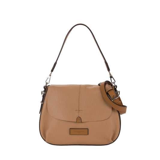 Borsa a Spalla & Tracolla 'Doge' in Pelle Cammello - Pelletteria Veneta