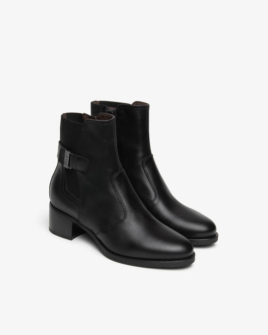 NeroGiardini Stivaletti da donna in pelle e tessuto  I617213D-100