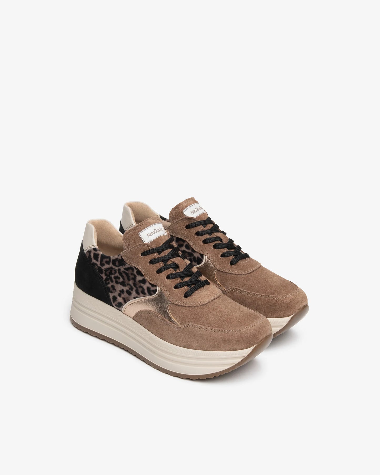 NeroGiardini Sneakers da donna in pelle scamosciata, materiale tecnico e pelle I617342D-442