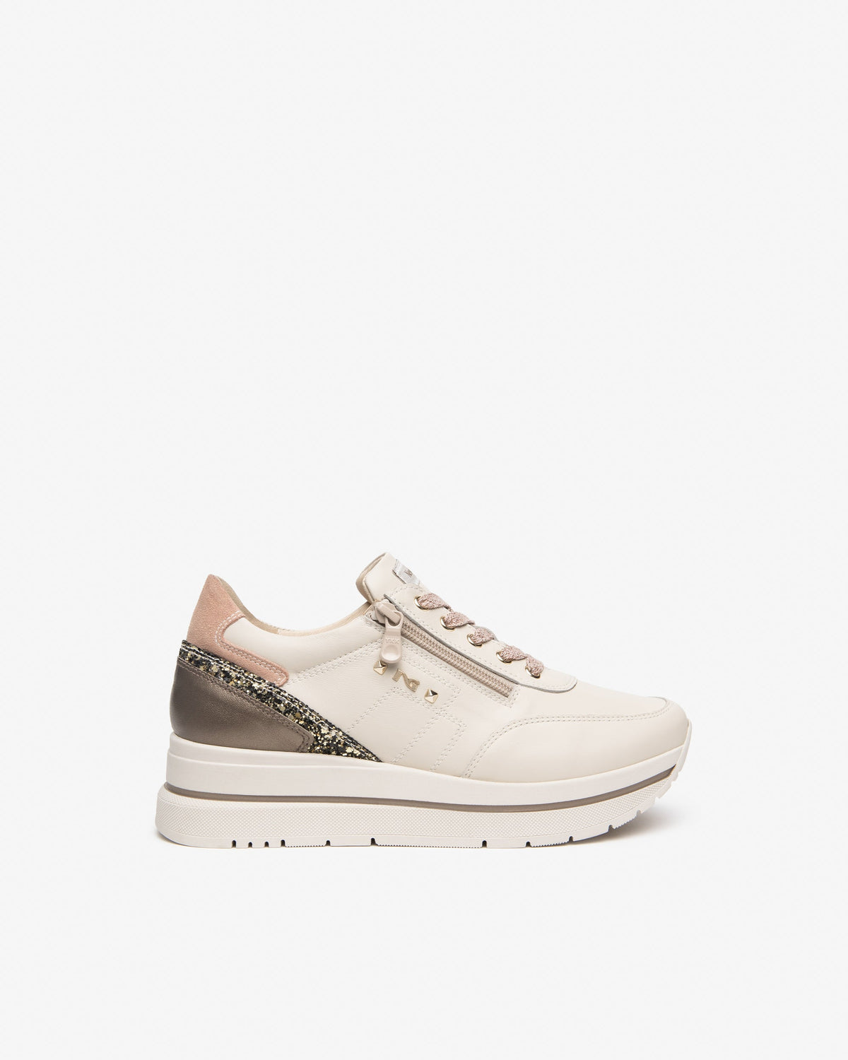 NeroGiardini Sneakers da donna in pelle scamosciata, pelle e tessuto tecnico I617360D-710