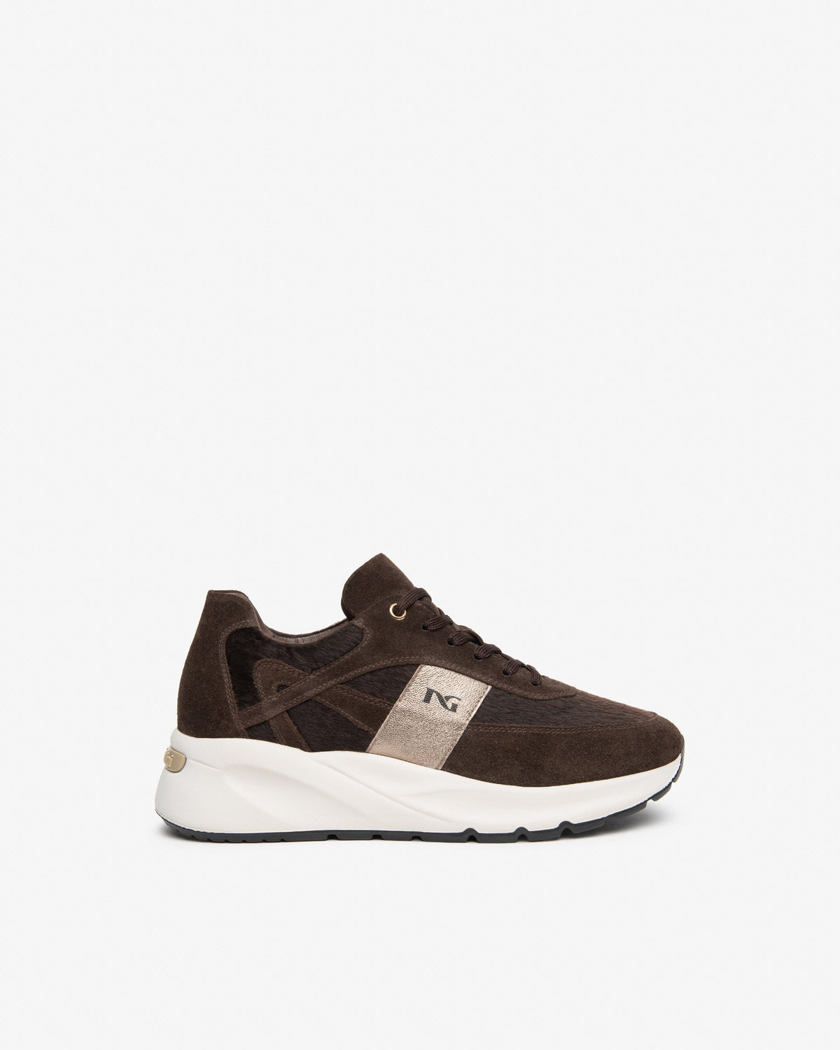 NeroGiardini Sneakers da donna in pelle scamosciata, materiale tecnico e pelle I617383D-300