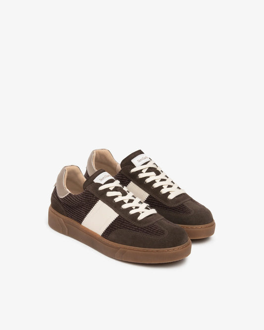 NeroGiardini Sneakers da donna in pelle scamosciata, tessuto e pelle I617428D-300