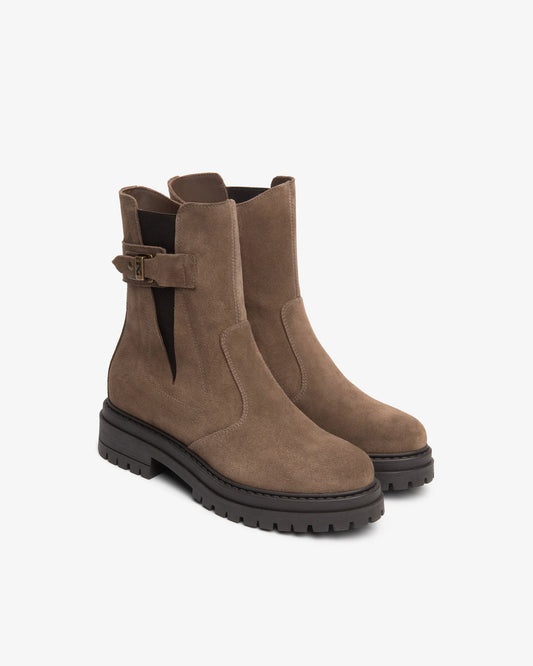 NeroGiardini Stivali Chelsea da donna in camoscio I618021D-427