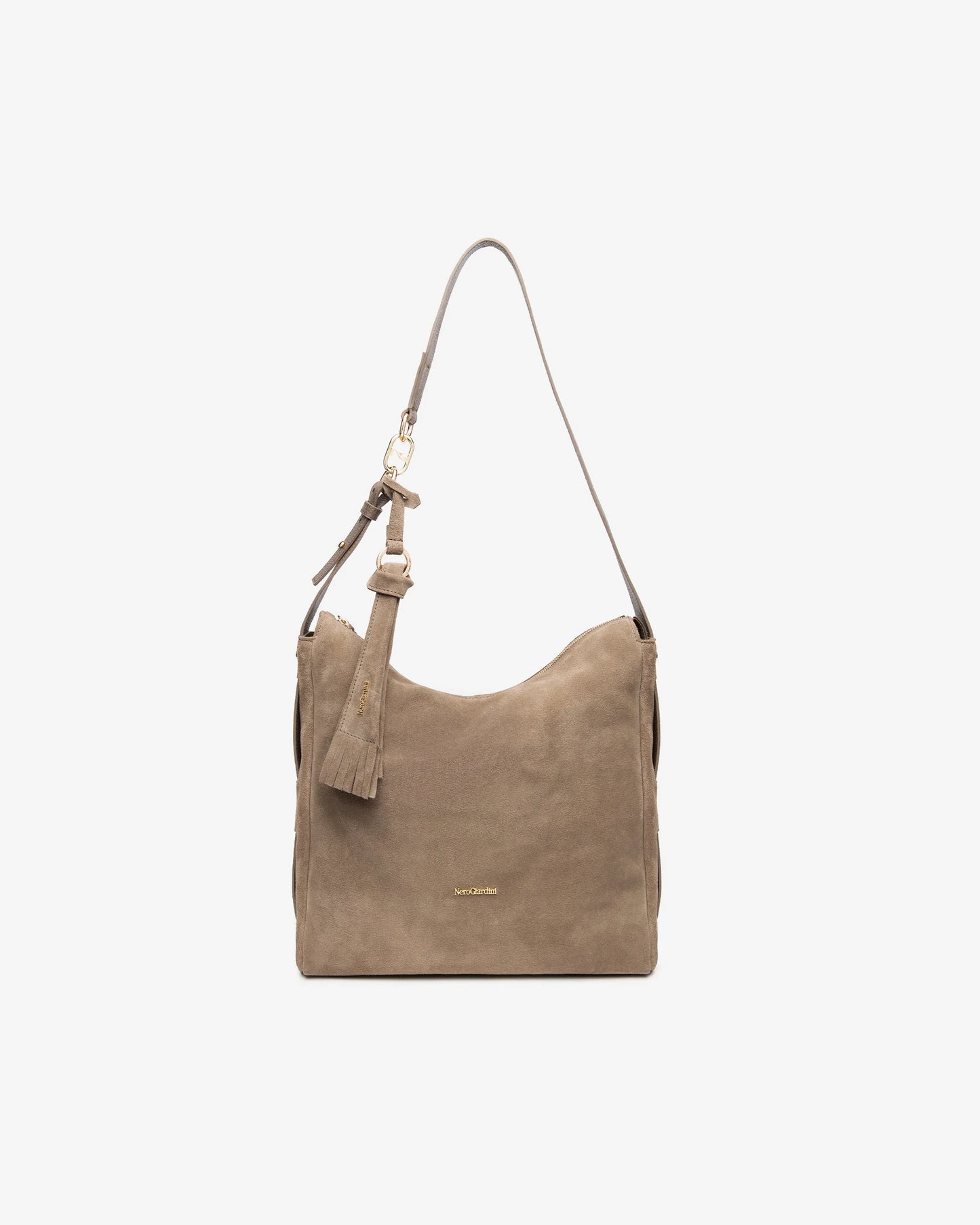 NeroGiardini Borsa a tracolla da donna in pelle Fango