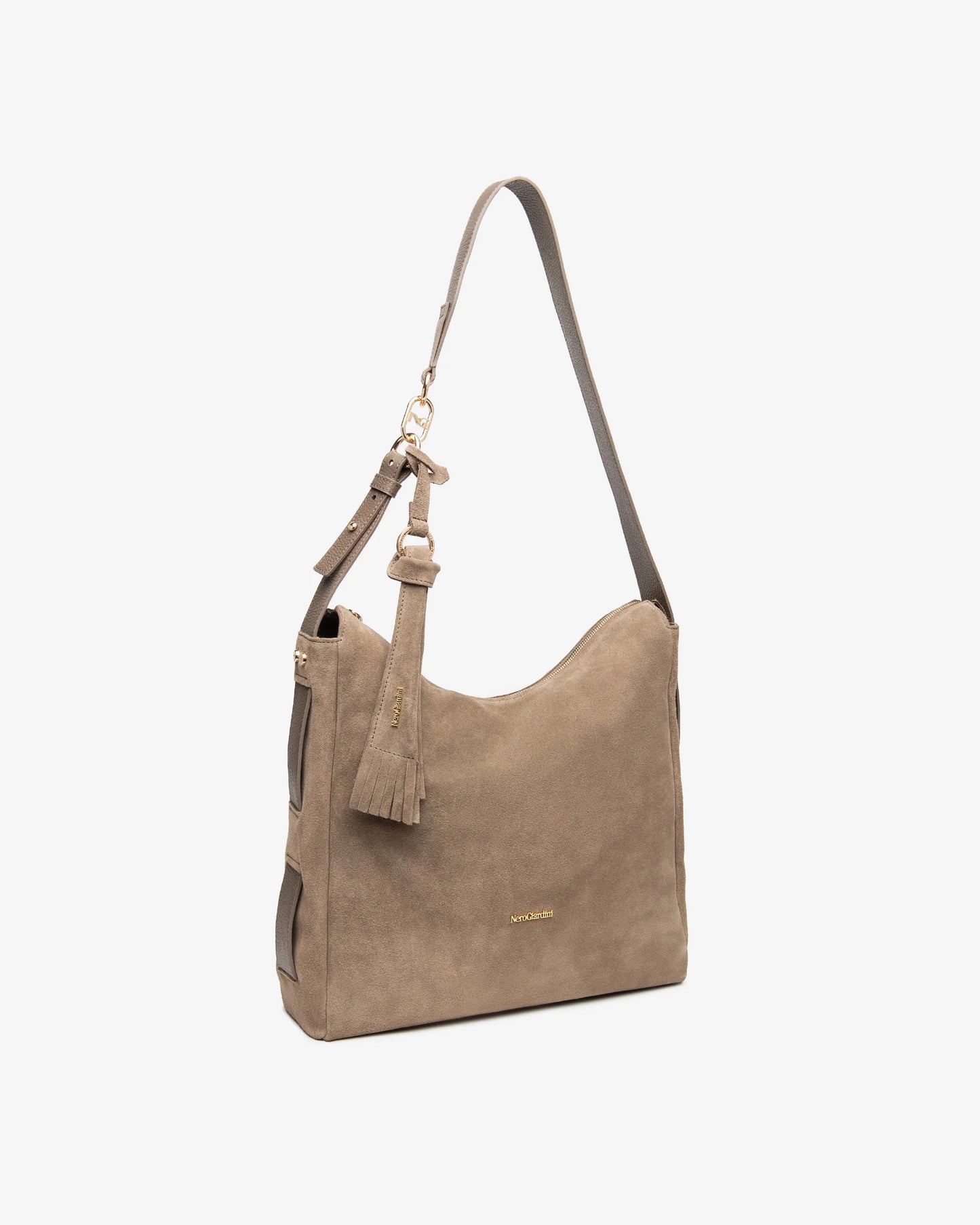 NeroGiardini Borsa a tracolla da donna in pelle Fango