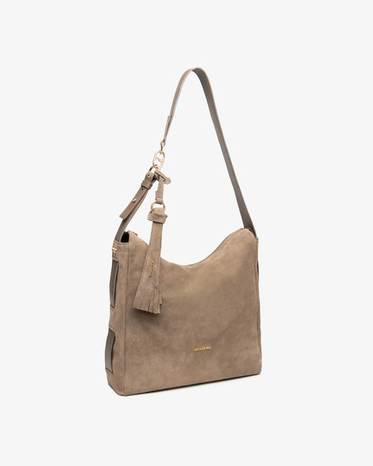 NeroGiardini Borsa a tracolla da donna in pelle Fango