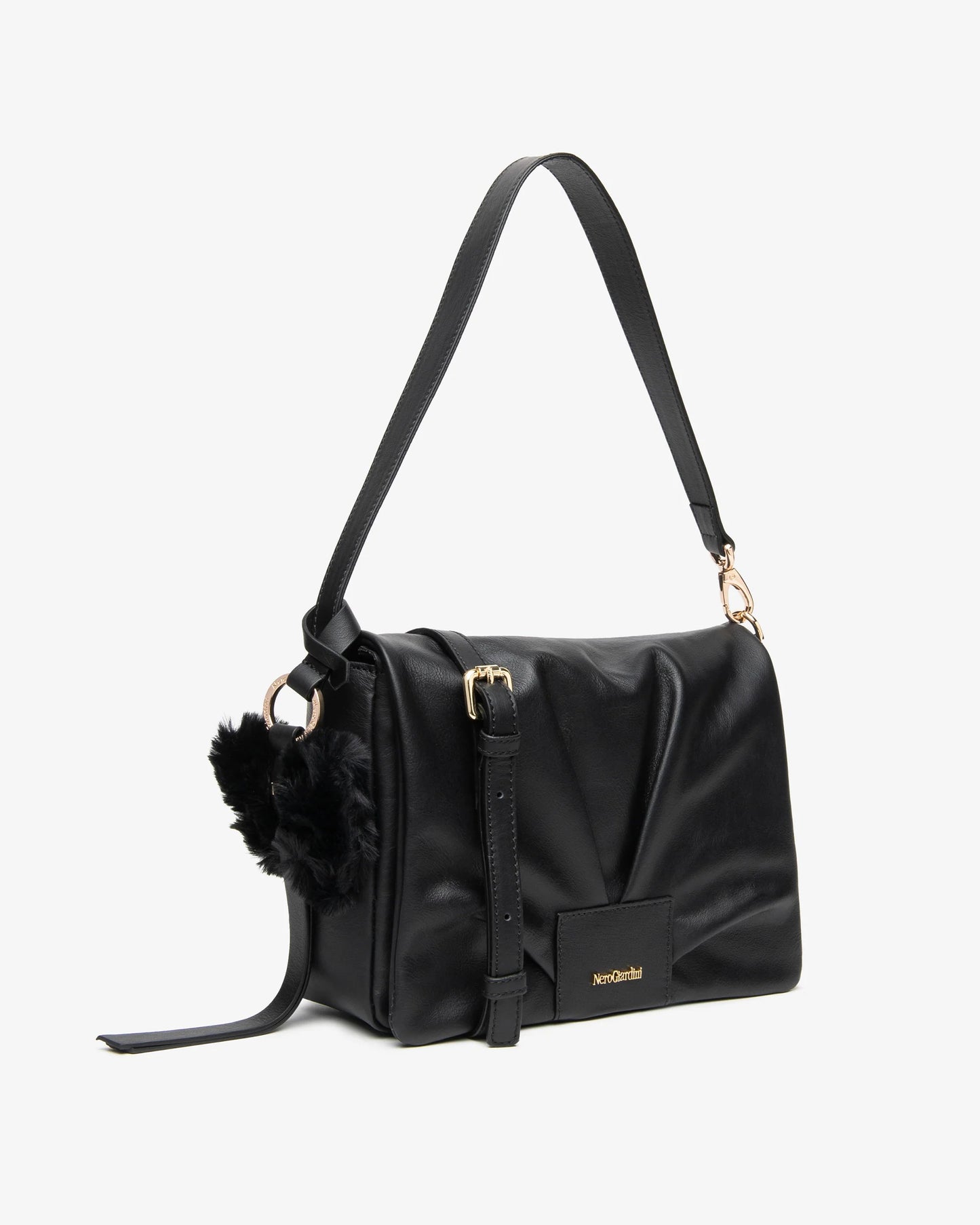 NeroGiardini Borsa a tracolla da donna in pelle Nero