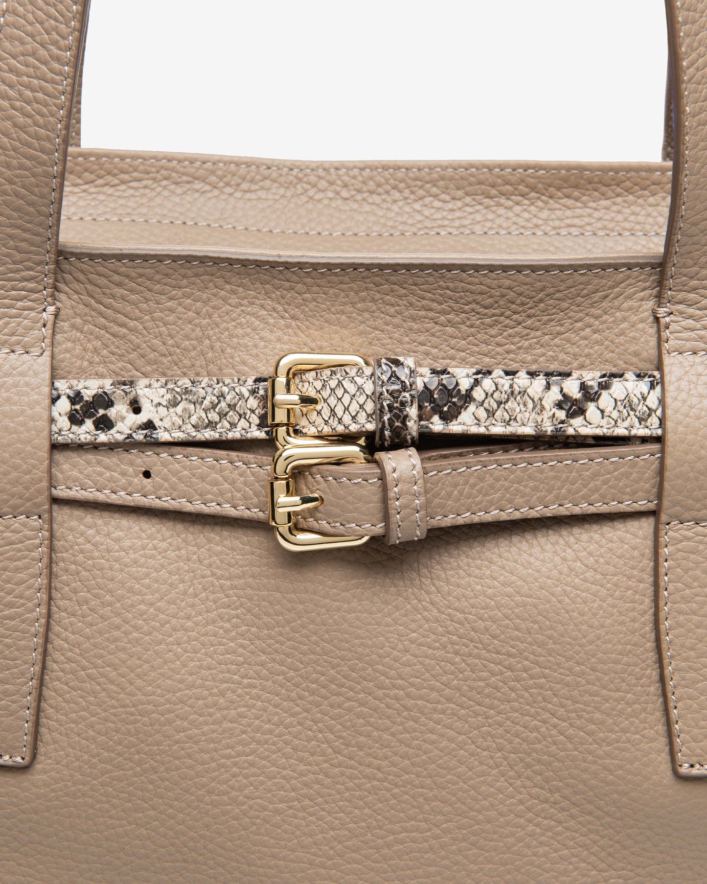 NeroGiardini Borsa a tracolla da donna in pelle e materiale tecnico Taupe