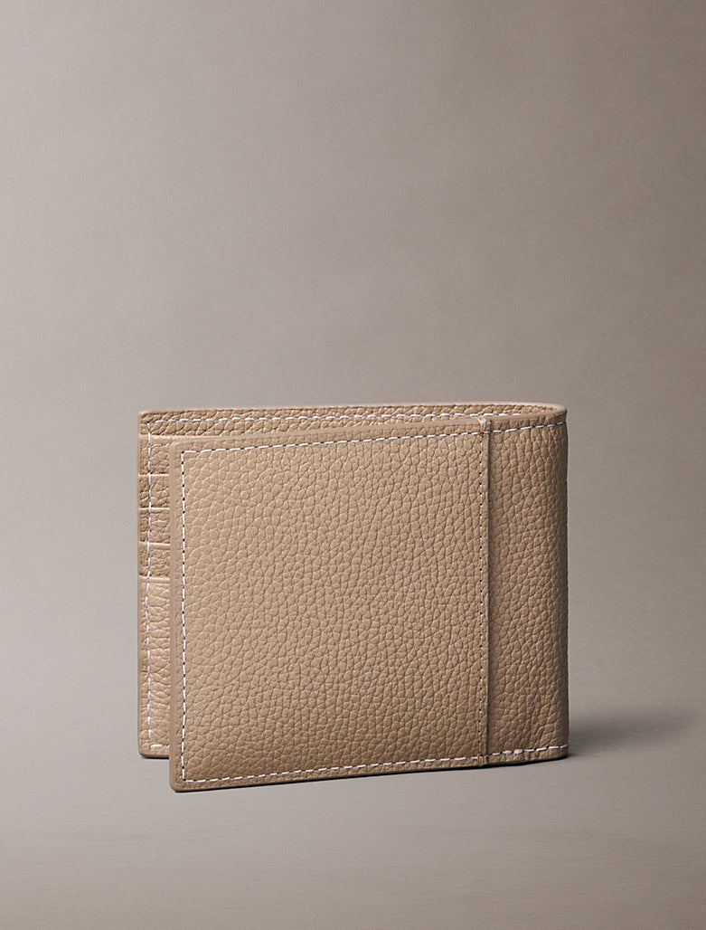 Portafoglio a libro con monologo e portamonete Calvin Klein desert taupe