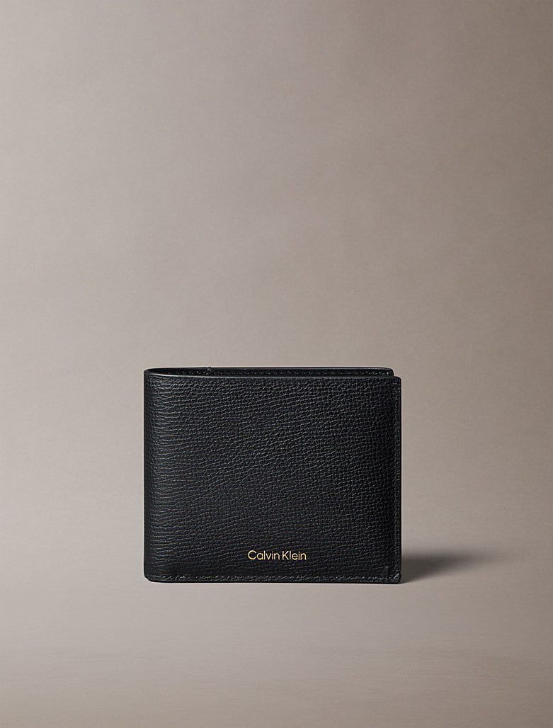 Portafoglio in pelle Calvin Klein Black