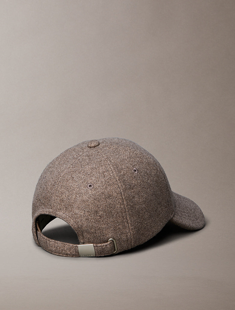 Cappellino in feltro con logo ricamato Calvin Klein demitasse heather