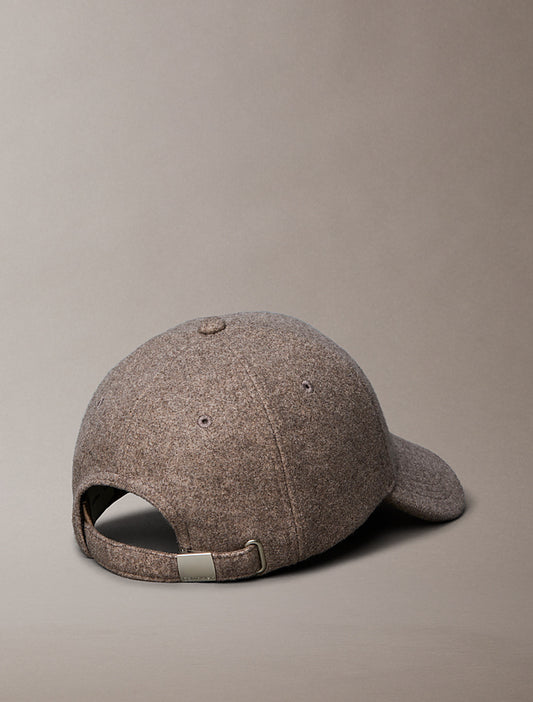 Cappellino in feltro con logo ricamato Calvin Klein demitasse heather