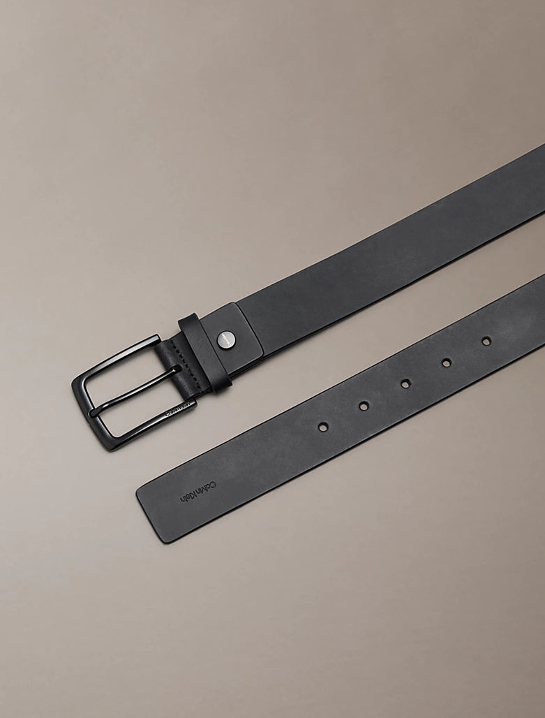 Cintura in pelle pieno fiore Calvin Klein Black