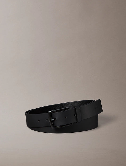 Cintura in pelle pieno fiore Calvin Klein Black