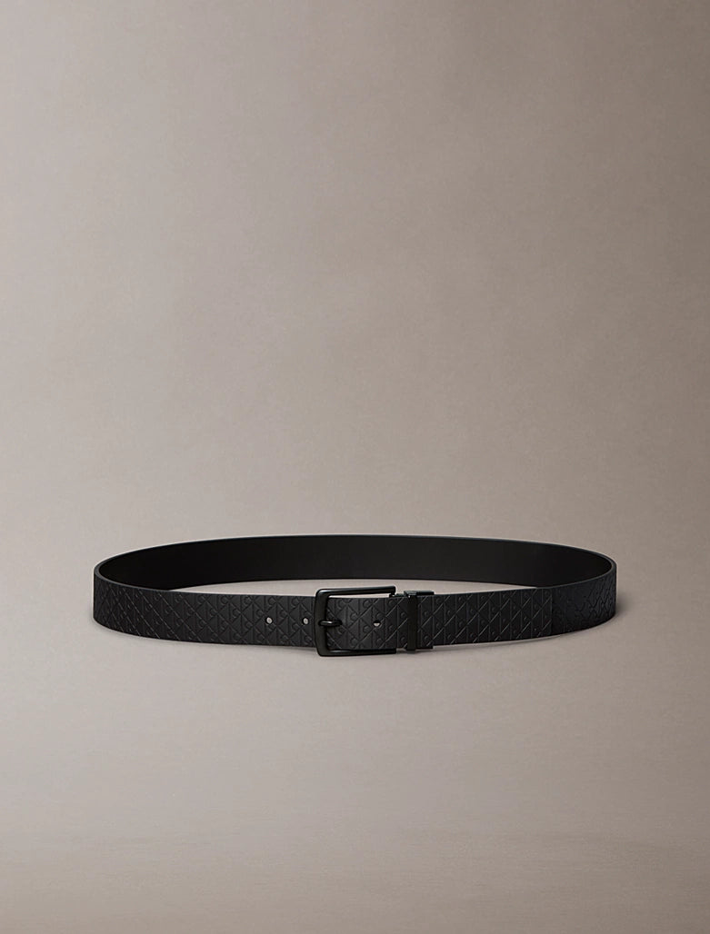 Cintura double-face in pelle pieno fiore Calvin Klein Black