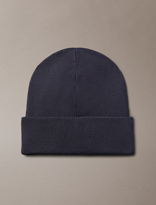 Berretto con signature logo Calvin Klein blue nights