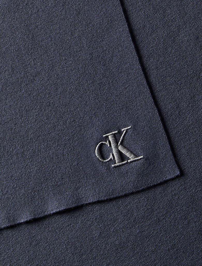 Sciarpa con signature logo Calvin Klein blue nights